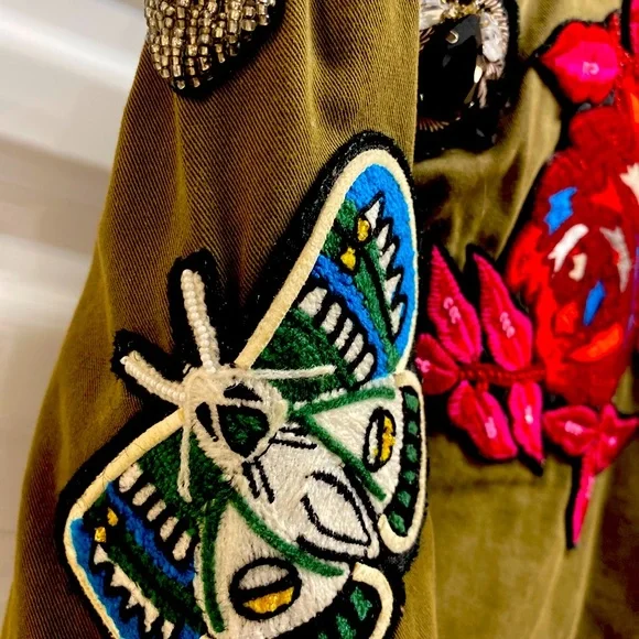 CINQ A SEPT MILITARY JACKET 💚 S - Picture 10 of 11